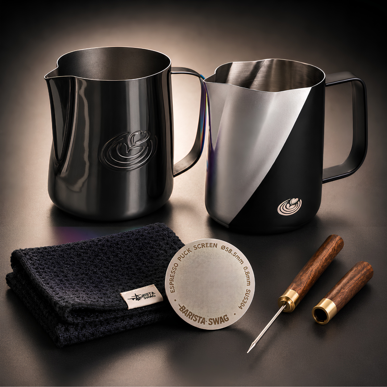 Vortex and EVO latte art starter kit with accessories