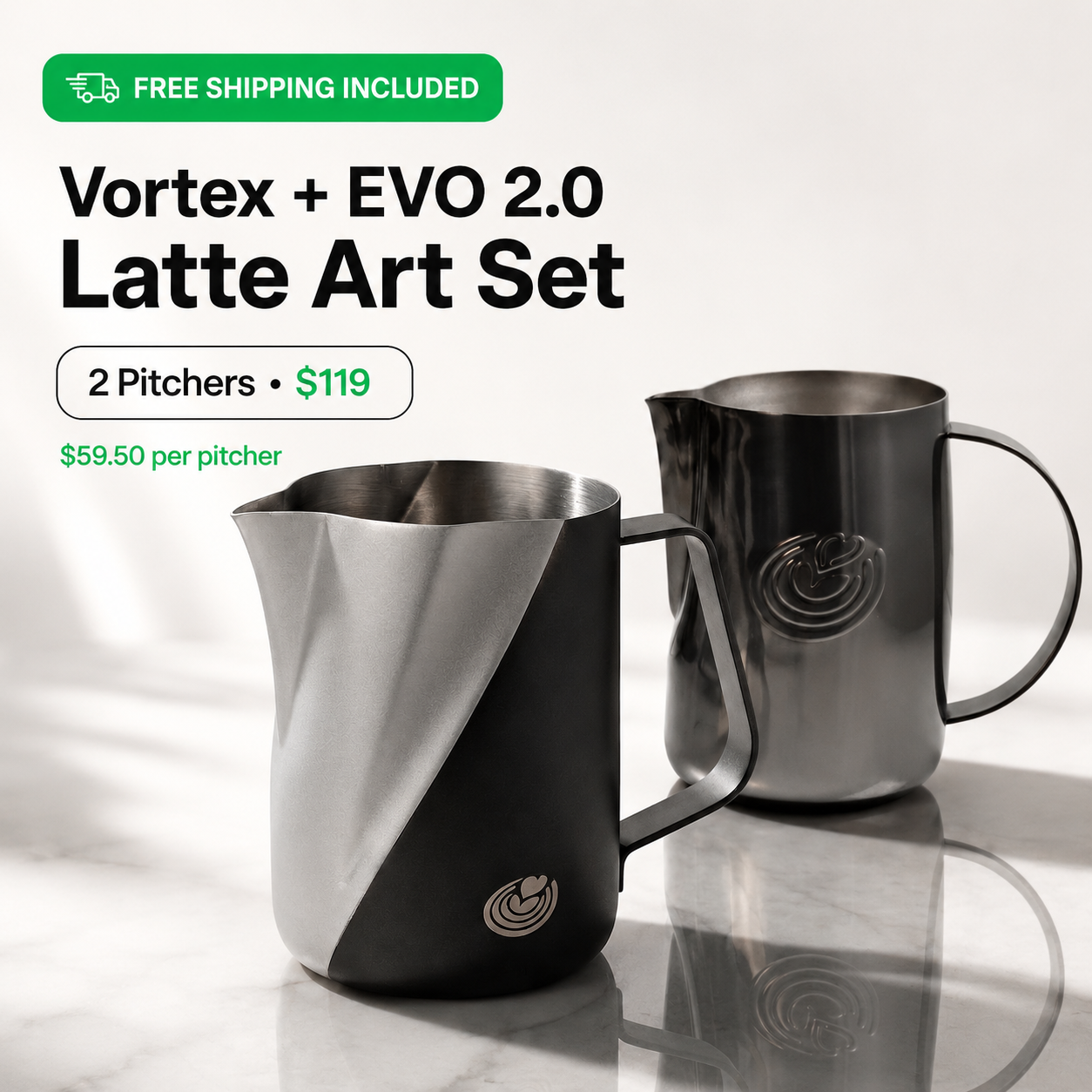 Vortex + EVO Latte Art Set