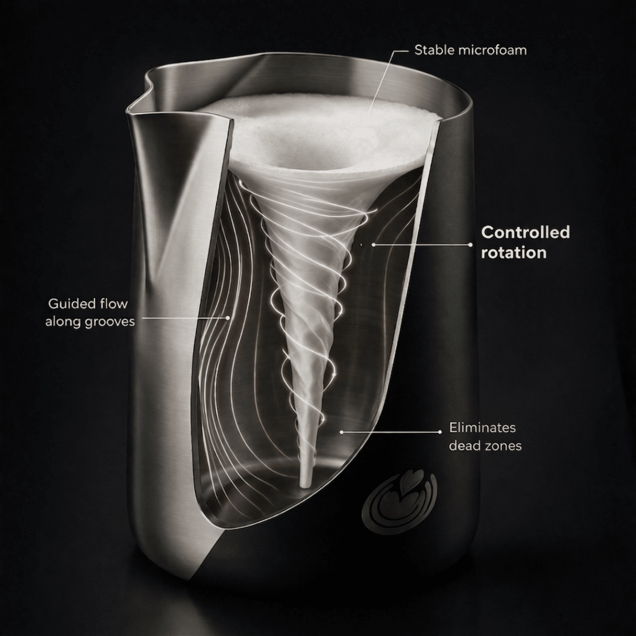 Vortex Milk Pitcher - No Handle (500ml)