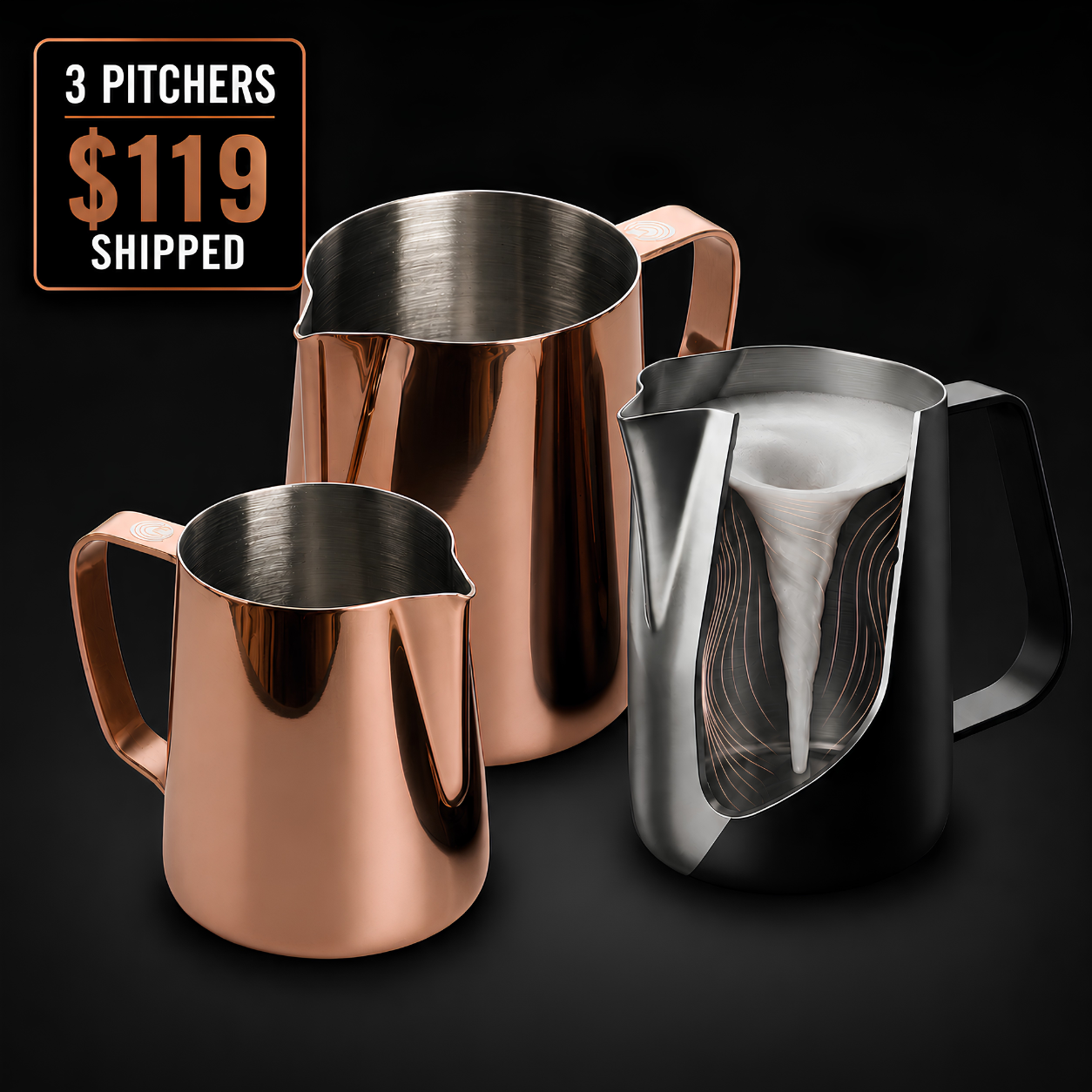 Vortex + Ultra Sharp Set (3 Pitchers)