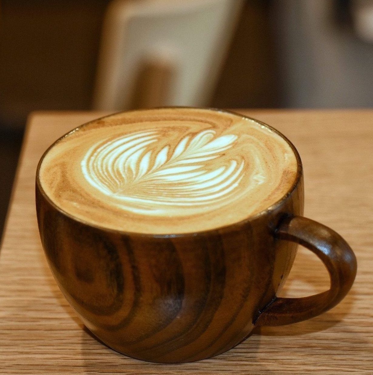 Wooden Latte Art Mug